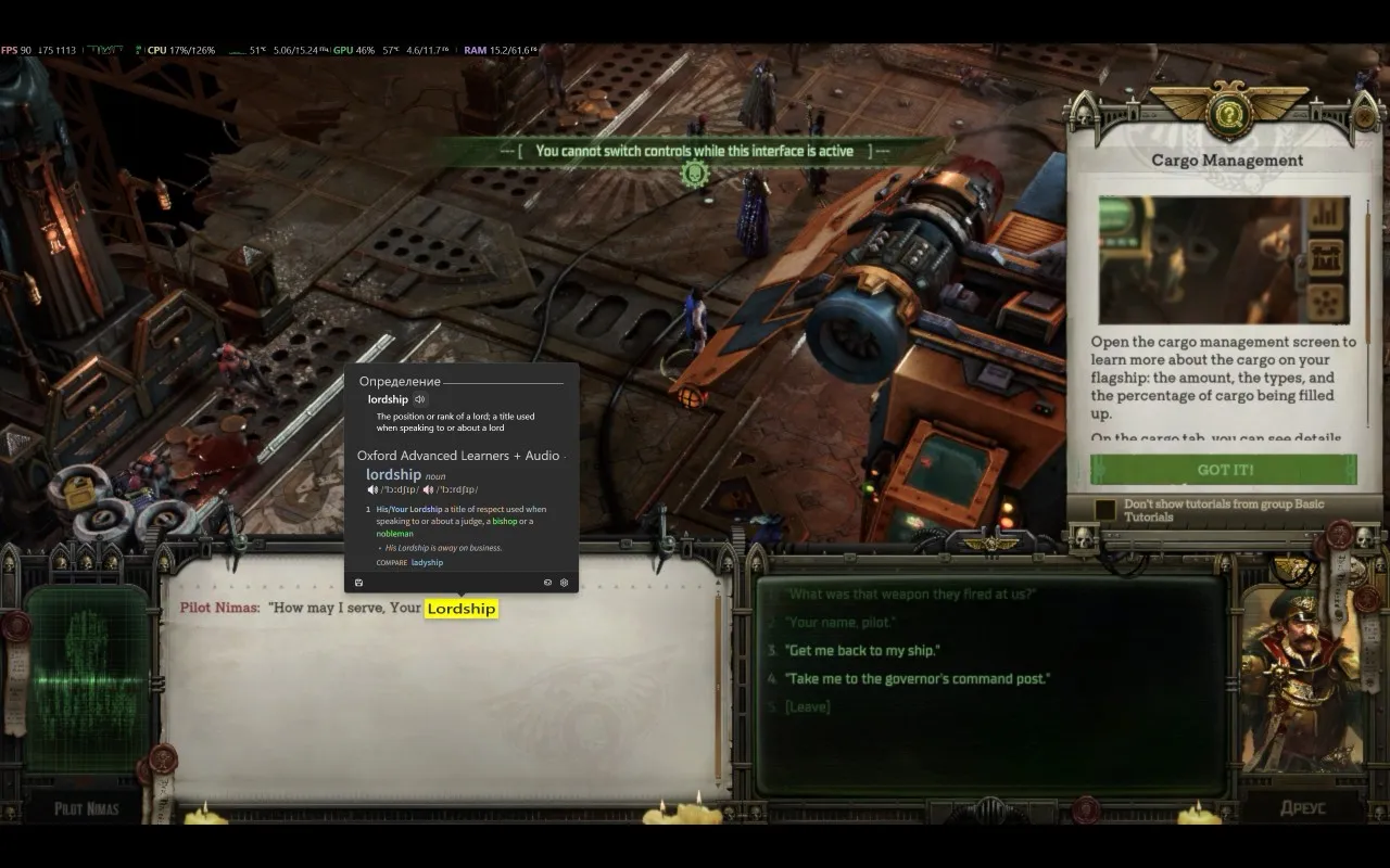 Game screenshot with Lookupper at 1440p resolution showing small text