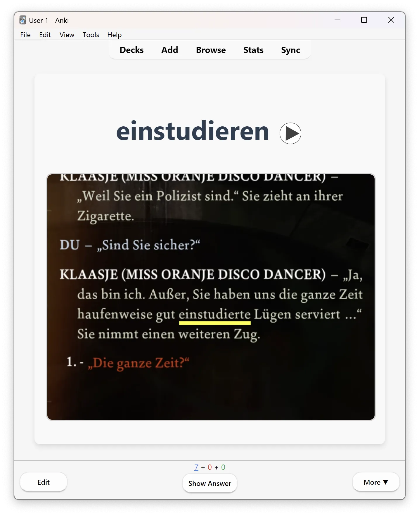 Anki Card Front Side